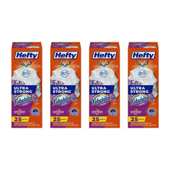 Hefty Ultra Strong Tall Kitchen Trash Bags Fabuloso Scent 13 Gallon 25 Count
