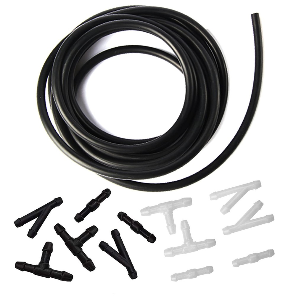 Windshield Washer Hose Kit – 4 Meter Universal Fluid 157 inches, Black