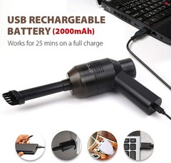 Honlibey New Cordless Mini Computer Vacuum, Portable Black-brushed Motor