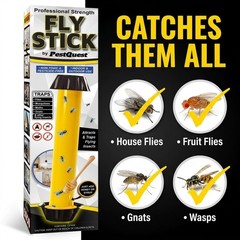 Sticky Fly Stick (2 Pack), for Mosquitoes, Trap YELLOW
