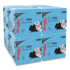 Oil, Grease and Ink Cloths, Quarter-Fold, 12-1/2 In. X 12 In., Blue, 66/Box, 8 B