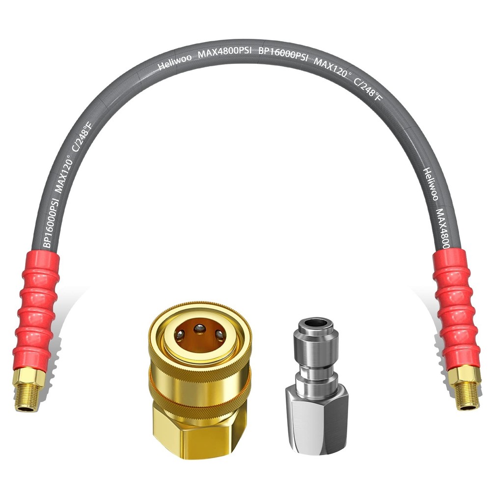 Pressure Washer Whip Hose 2FT, 3/8” Hose Reel Connector for Power Washer, 24…