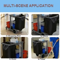 High Capacity Replacement Janitorial Cart Bag, Waterproof, Thickened Housekee…