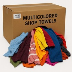 Colored Knit Rags 50 LB Box – T-Shirt Wiping Cleaning Cloths