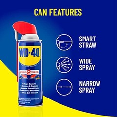 WD-40 Smart Straw Lubricant – 8 oz. Spray Can Multi-Use Product Sprays 2 Ways