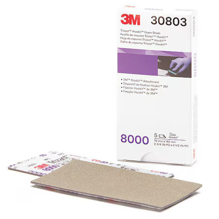 3M 30803 Abrasive Sheet, Foam, 70Mm X 140Mm Sz, Pk5