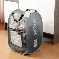 Aplter Collapsible Mesh Pop Up Laundry 13 x 13 x 22.8 inches, Black + Grey
