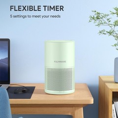 FULMINARE Air Purifiers for Home Bedroom H13 HEPA Air Purifier, 3 Speeds, Tim…
