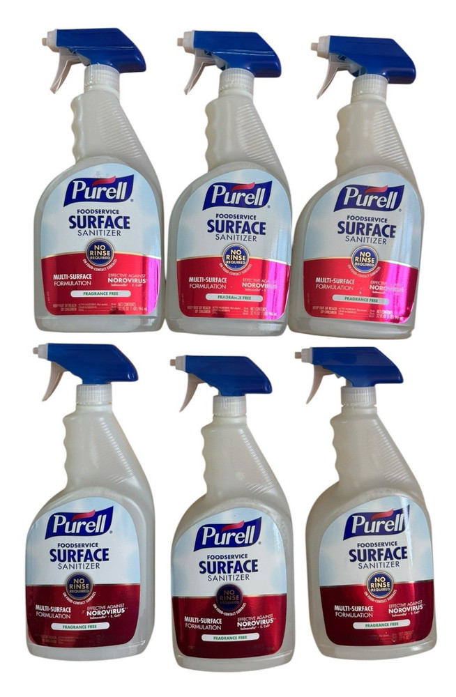 6 Pk PURELL Foodservice Surface Sanitizer Spray – 6x 32 oz – Ex: 2/31