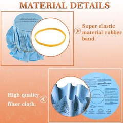 JAMHER Reusable Wet Dry Vac Filter 6pcs Disc Filters 3pcs Retaining Bands