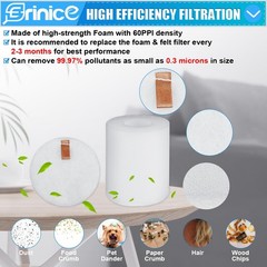 Erinice Ws642Ae Filter For Shark Wandvac Self-Empty Cordless Stick Vacuum