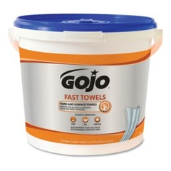 GOJO 629902EA 9 in. x 10 in. Fast Towels Hand Cleaning Towels – White New