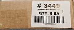 Impact Long Handled Scraper 48 in. 4 inch Width Black/Silver 6 Pack
