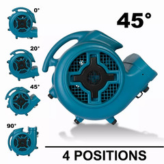 XPOWER P-830 Commercial 3 Speed Air Mover 1 HP 3600 CFM Carpet Dryer Floor Fan