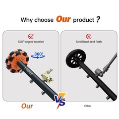 2-in-1 Can Move Horizontally Pressure Washer Undercarriage Cleaner Water Broo…