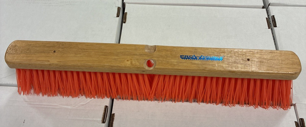 PRO SOURCE #182-24, Stiff Orange Push Broom Head, 24″ Wide