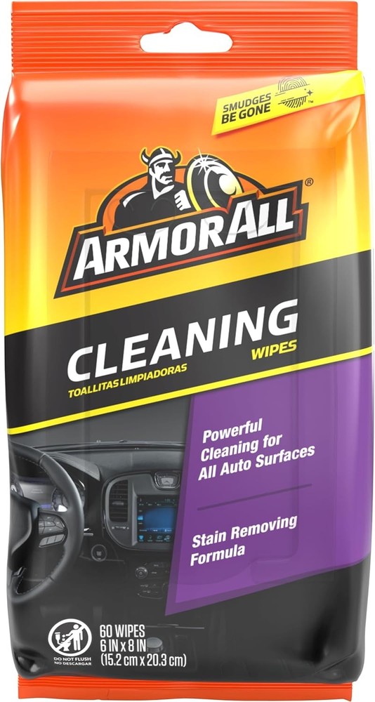 Armor All Car Interior Cleaner Wipes 60 Count Auto Cleaning