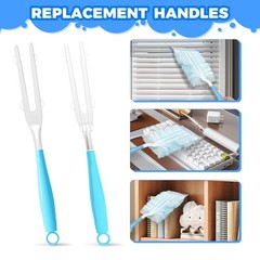 5PCS Duster Refills Folding Handles Set Compatible with Swiffer Blue