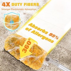 6 ft Extendable Duster Handle with 20 20 Count + 6ft Extended Handle, Orange