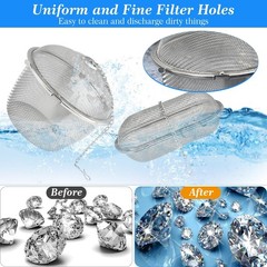 Akamino 6 Pcs Ultrasonic Cleaner Baskets, Stainless Steel Jewelry Cleaning…