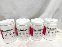 LOT OF 4 Metrex CaviWipes 13-1100 Disinfecting Wipes Towelettes 160ct Exp 2028