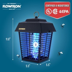 Flowtron Bug Zapper 1/2 Acre of Coverage with 15W Bulb & 5600V Killing Grid