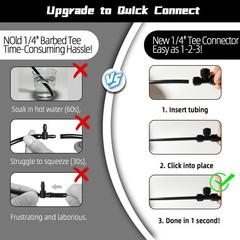 30 Pack Quick Connect 1/4″ Drip Irrigation Tee 30PCS Connectors