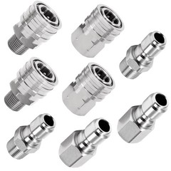 1/4Inch Pressure Washer Quick Connect Fittings,Stainless Steel 8 Pack
