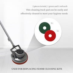 Cleaning Orbiter Pad 12inch Green Red Grit 150 for Floor Scrubber Orbiter Mac…