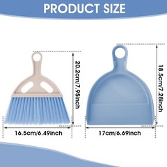 cobee Small Broom and Dustpan Cleaning Set, Mini Whisk Dustpan and Brush with…