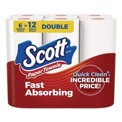 Scott 56668 Choose-A-Sheet Kitchen Double Roll Paper Towels – White (4/CT) New