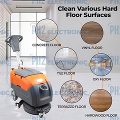 RT35 17″ Walk-Behind Floor Scrubber Dryer Machine,9.2-gal Tank,19000 sqft/h