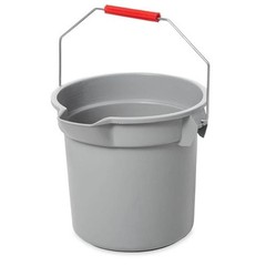 Rubbermaid Commercial Fg261400gray 3 1/2 Gal Round Bucket, 11-1/4 In H, 12 In