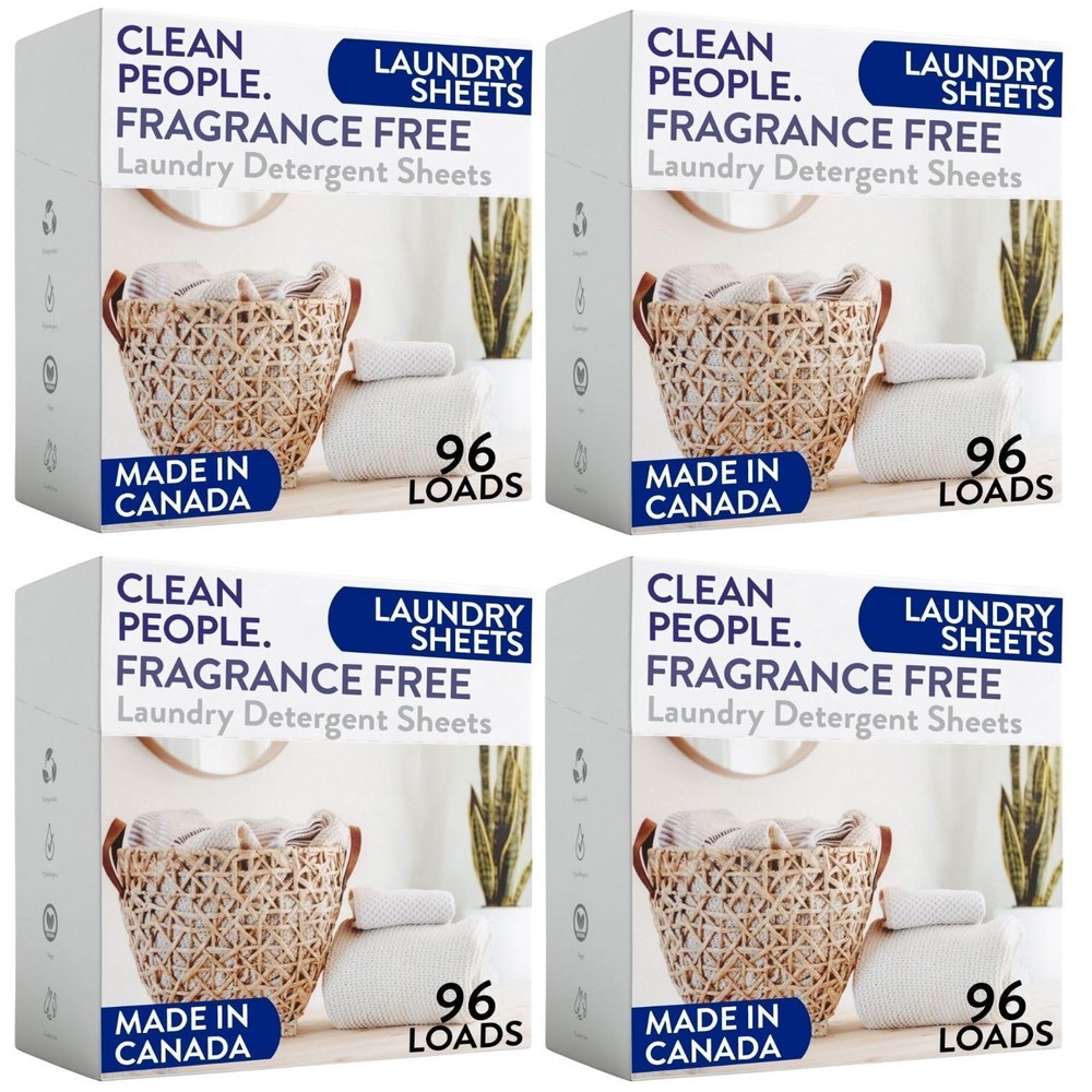 Clean People Laundry Detergent Sheets- Recyclable Packaging, 384 Count