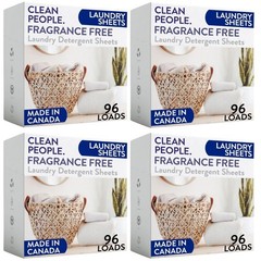 Clean People Laundry Detergent Sheets- Recyclable Packaging, 384 Count