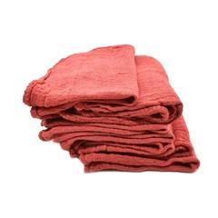 PT725 12 Inch x 14 Inch Red Shop Towel – 100% Cotton – 12/Pack