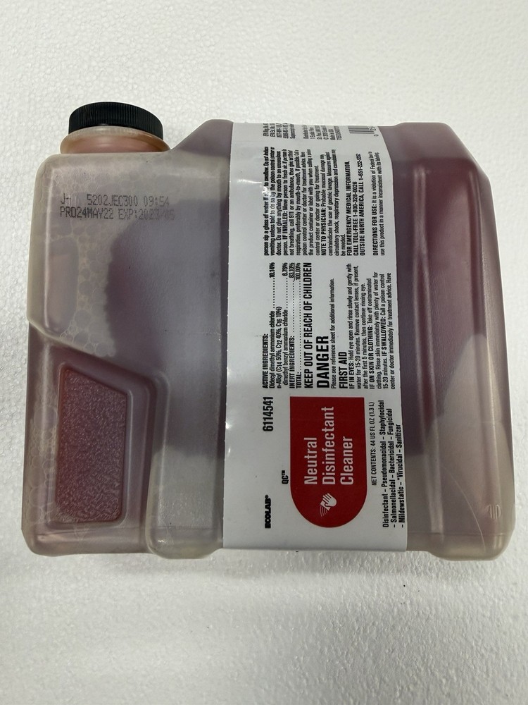 Ecolab 6114541 Neutral Disinfectant Cleaner 44 Us Fl Oz (1.3 L).