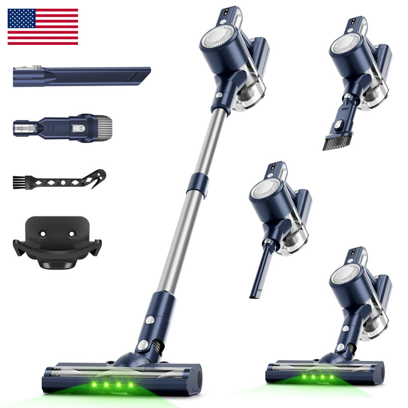 Clinkal Cordless Vacuum Cleaner 30Kpa Powerful Suction Stick Vacuum Anti-Tangle