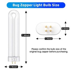 Klahaite Replacement Light Bulb Bug Zapper 15W 1 Count (Pack of 1), Blue