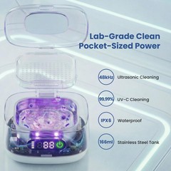 Portable Ultrasonic Retainer Cleaner with UV – Cordless Rechargeable Cleaner …