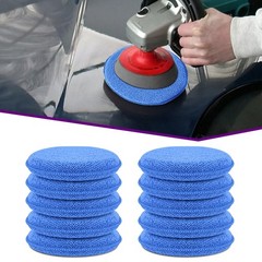 10X 5″ Car Microfiber Foam Sponge Applicator Cleaning Tool Detailing Pads Blue