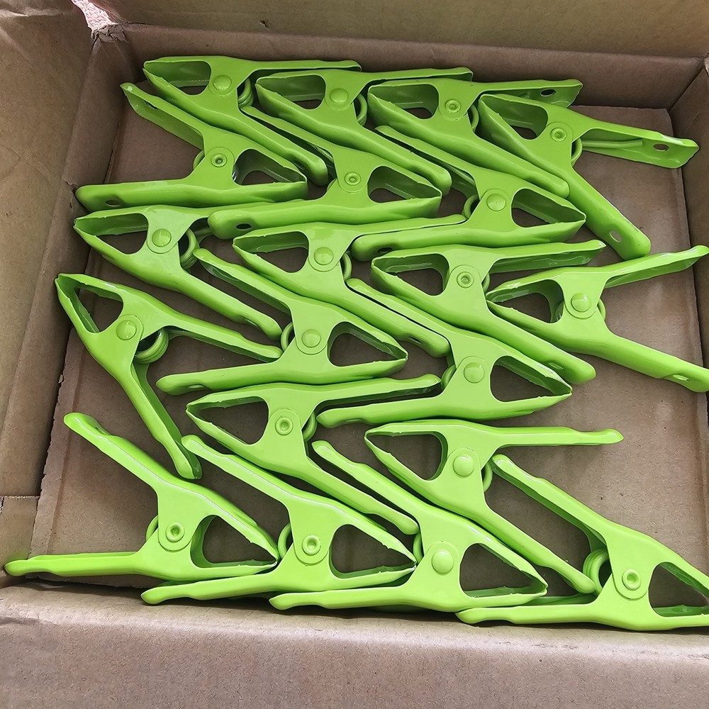 (100) Jt Eaton 1” Fumigation Clip w/ Safe-TEE Neon Green Powder Coating Å4c