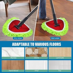Mop Heads Replacements Compatible with Ocedar RinseClean 2-Tank System Green