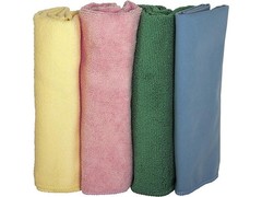 Genuine Joe 4 Pack Assorted Microfiber Cleaning Cloths