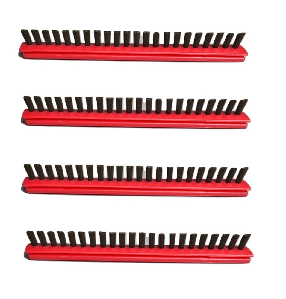 Carpet-Pro Upright Vacuum Metal Brush Roll Inserts 4 Pk Genuin Part # Red
