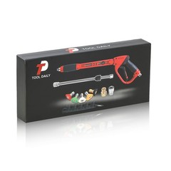 Tool Daily Deluxe Pressure Washer Gun, with Replacement 40inch, Black, Red