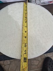 Two 12” Floor Polishing Pads -white & Black One Each