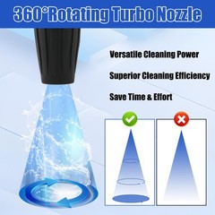 PWACCS Pressure Washer Nozzle Tips Full Set, 3600 PSI 1/4 inches, Black