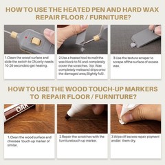 Hardwood Floor Repair Kit – 11 Colors Wood Wax Furniture B-11
