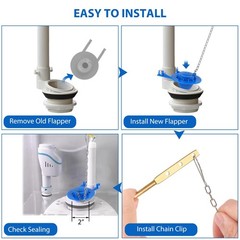 2 Inch Toilet Flapper Replacement Kit – Universal Stopper Blue